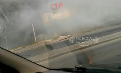 На проспекте Гагарина горит заброшенное здание «фото»