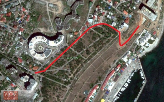 Через парк на Фонтане проложат дорогу к высотке на побережье Аркадии (фото) «фото»