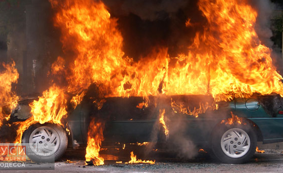 Спасатели в Одесской области час тушили загоревшееся авто «фото»