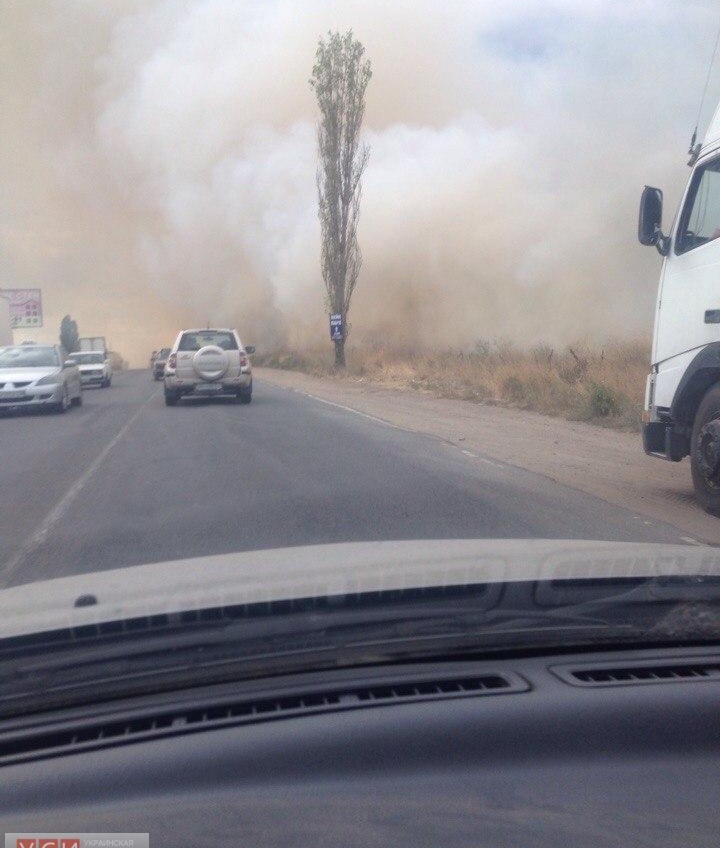 Бурлачья Балка оказалась в дыму – горело поле (фотофакт) «фото»