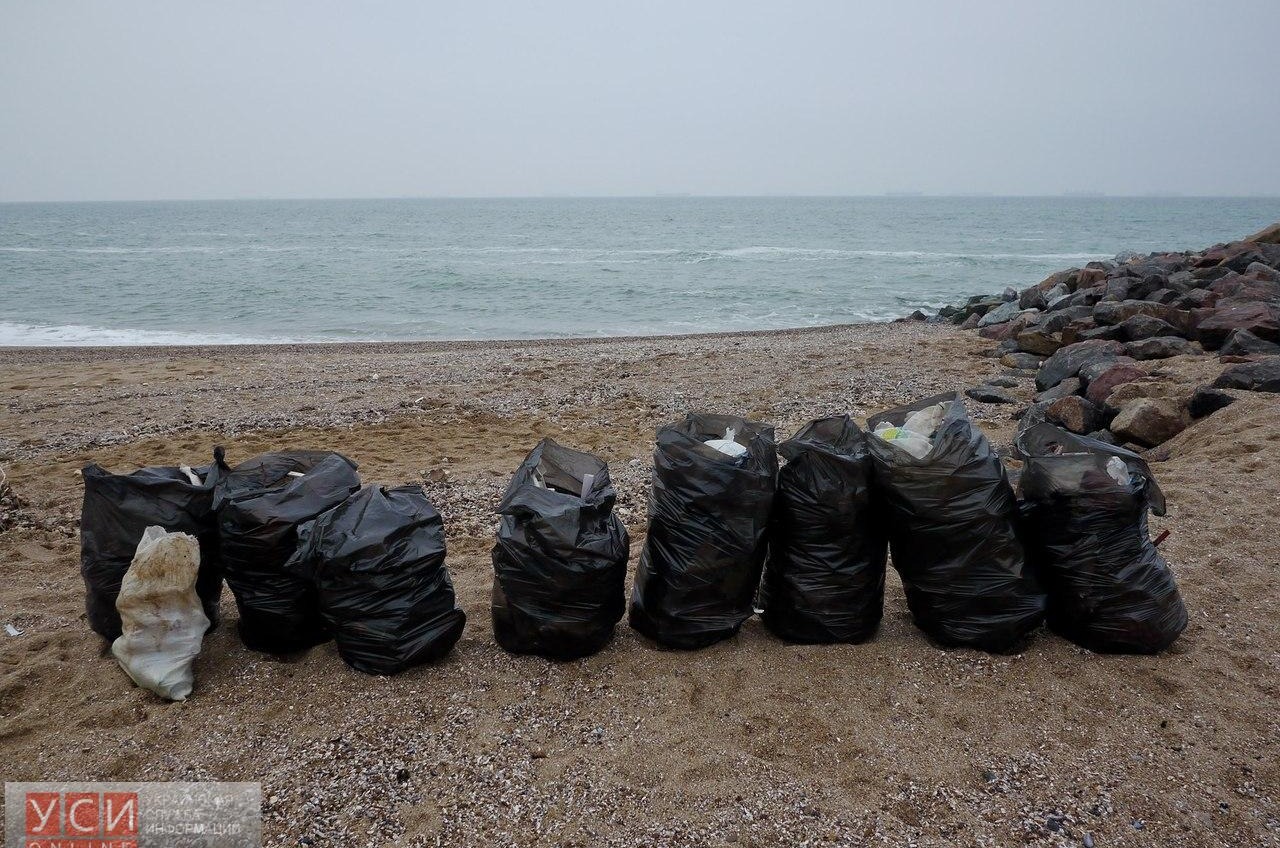 Черноморские добровольцы убрали пляжи города: на каждого пришлось по мешку мусора (фото) «фото»