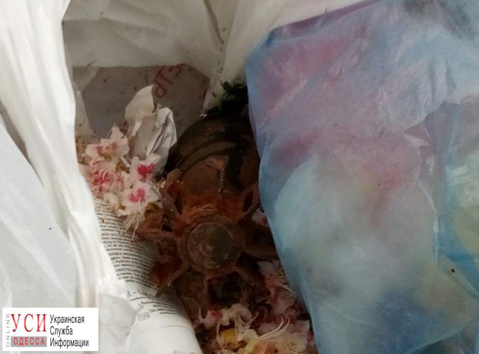Взрывотехники обнаружили боевую мину в мусорном баке «фото»