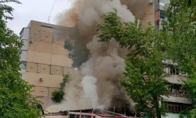 На Таирова сгорел магазин (фото, видео) usionline.com На Таирова сгорел магазин (фото, видео) «фото»