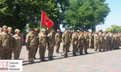 В Одессе встречали морпехов с передовой (фото) «фото»