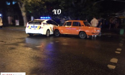 ДТП в Одессе: неизвестный врезался в машину патрульной полиции (фото) «фото»
