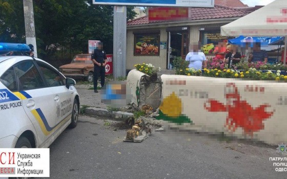 Гонщика-наркомана остановил бетонный забор (фото) «фото»