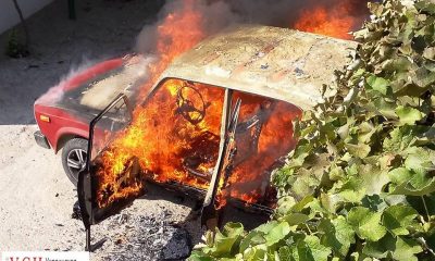 В Черноморске сгорел автомобиль (фото, видео) «фото»