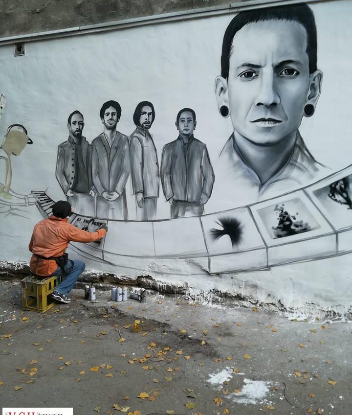 На одесской стене появилось изображение Linkin Park «фото»