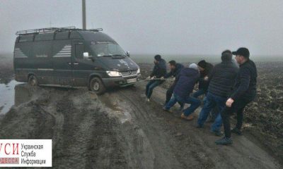 Одесская область: автолюбители провели ночь в болоте (фото) «фото»