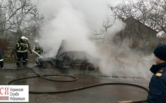 На Слободке на ходу загорелась машина «фото»