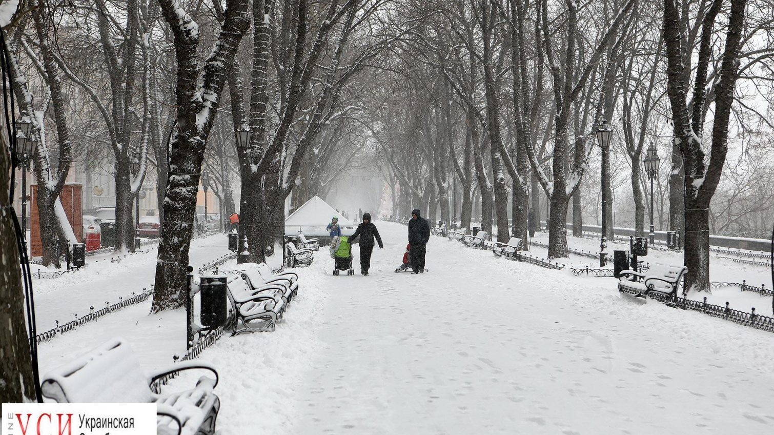 Во время снегопада в Одессе пострадали 103 человека «фото»