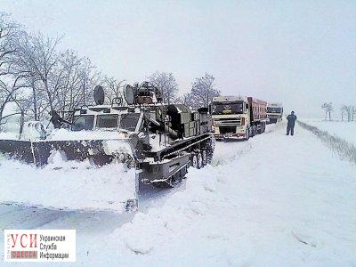 В Одесской области из-за снега возникли проблемы на пунктах пропуска «фото»