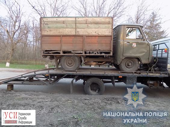 Полицейские остановили грузовик, который вез незаконно срубленные деревья (фото) «фото»