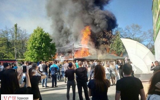 В парке Горького загорелся ресторан (фото, видео) «фото»