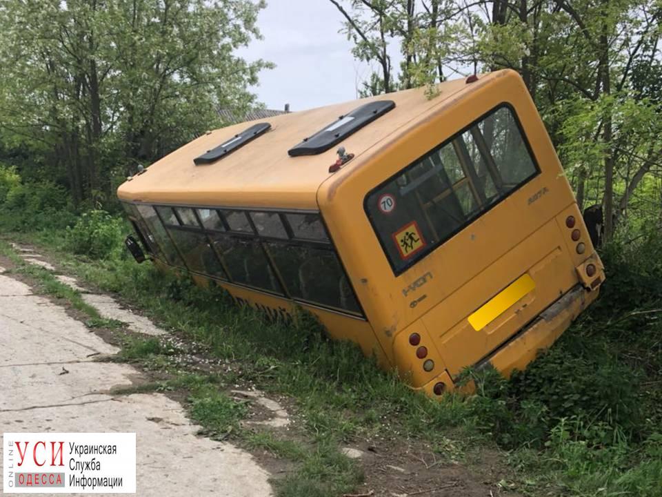 Школьный автобус с детьми улетел в кювет на севере Одесской области «фото»