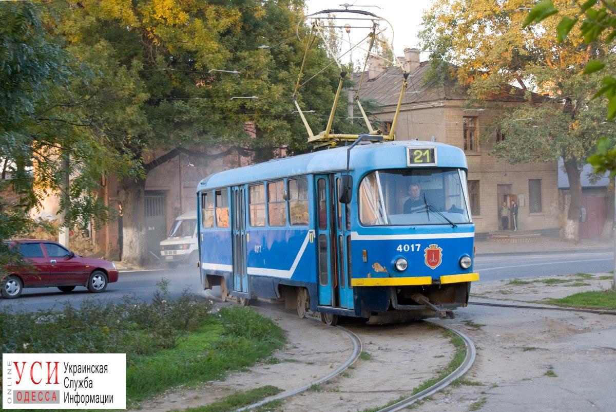 В Одессе дважды за день останавливали работу трамвайного маршрута №21 «фото»