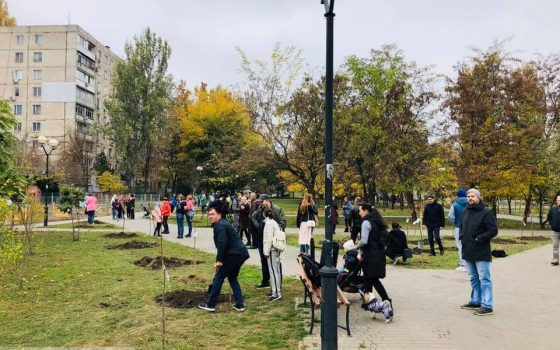 Одесситы высадили новую аллею сакур на поселке Котовского (фото) «фото»