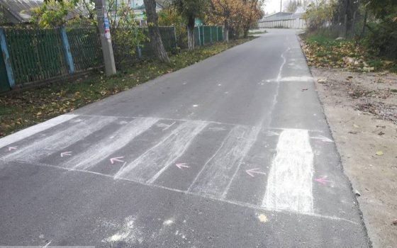 На Ленпоселке дети нарисовали пешеходные переходы и велодорожки мелками (фото) «фото»