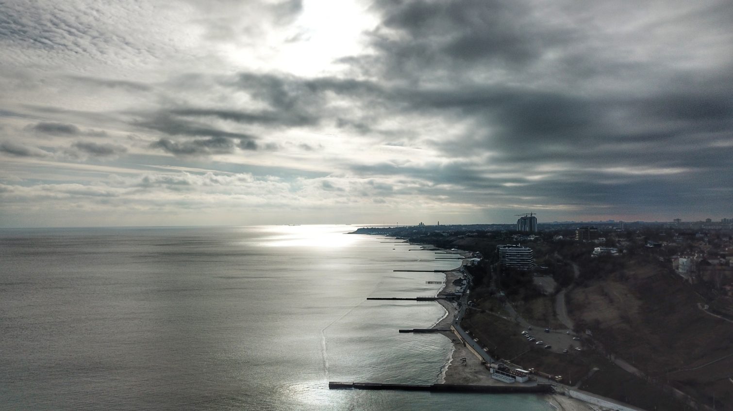 Красота зимнего побережья Одессы с высоты птичьего полета (фоторепортаж) «фото»