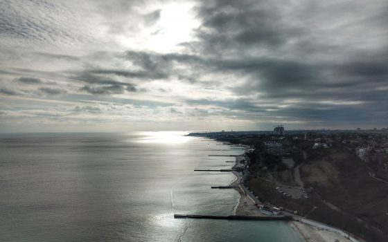 Красота зимнего побережья Одессы с высоты птичьего полета (фоторепортаж) «фото»