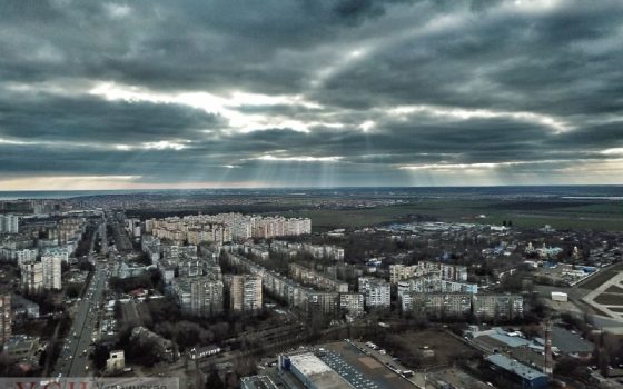 На Одессу надвигается дождь (аэросъемка) «фото»