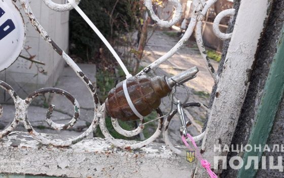 Опасная находка: на воротах дома житель Одесской области обнаружил боевую гранату (фото) «фото»