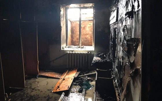 На Даче Ковалевского тушили пожар в школе-интернате (фото) «фото»