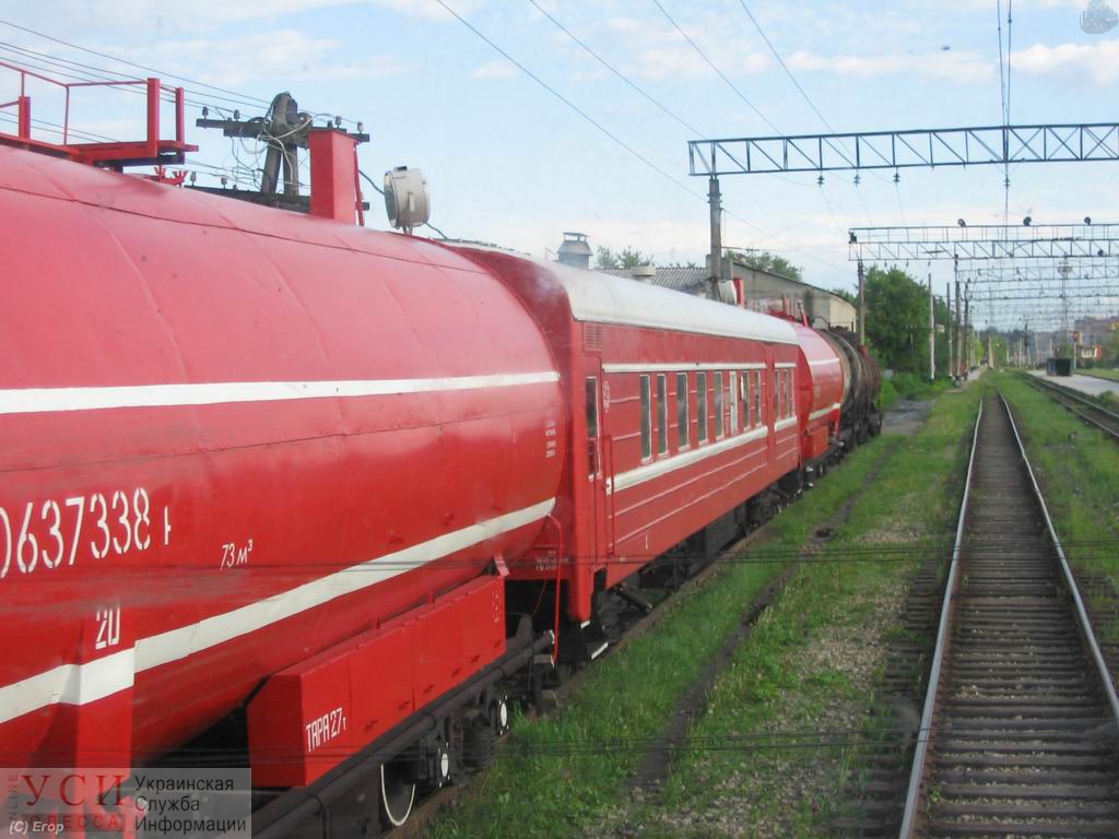 Пожарный поезд “Одесской железной дороги” помог потушить масштабный пожар на предприятии в городе Знаменка «фото»