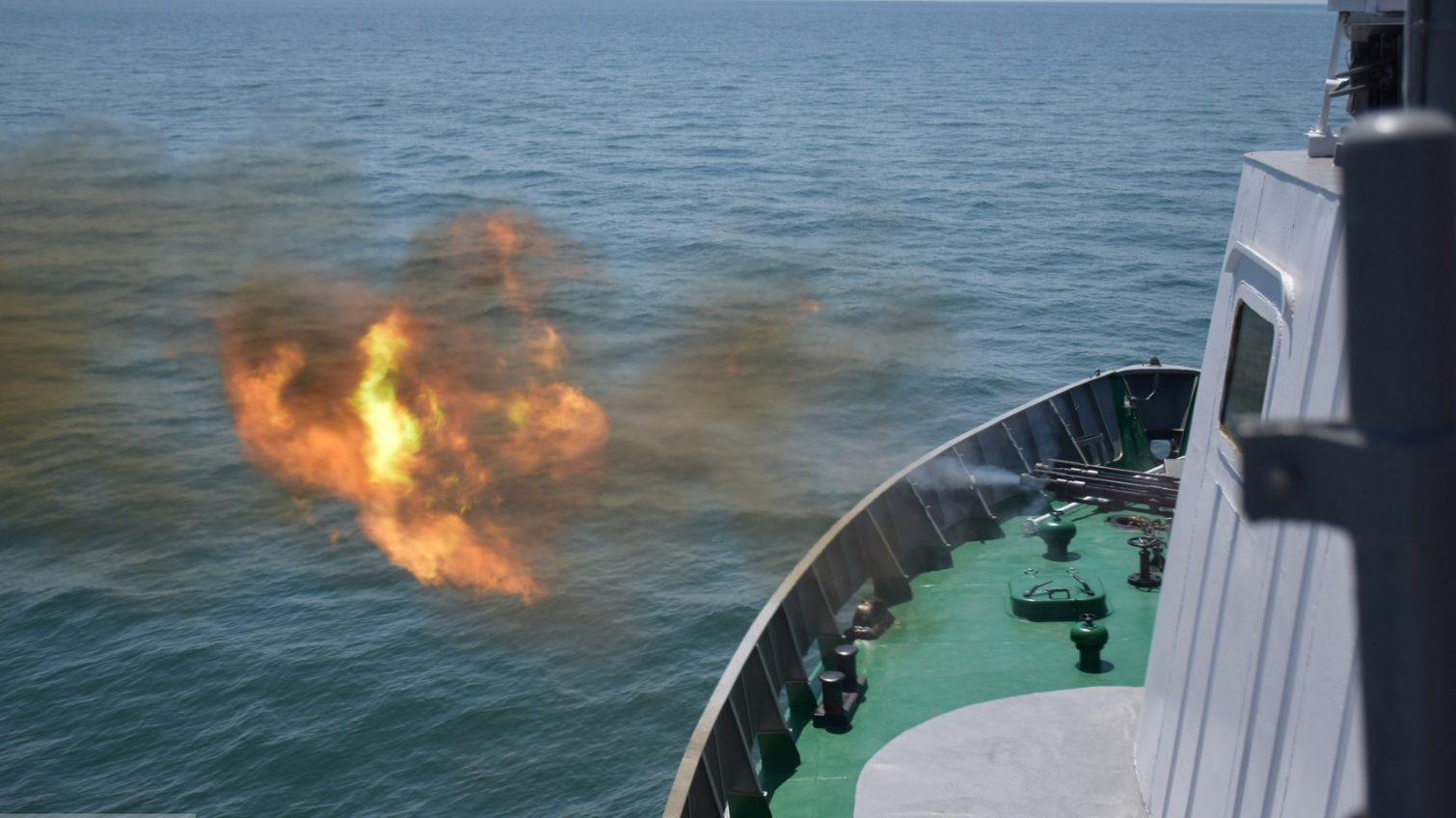 Российская провокация на “Си Бризе”: корабль Черноморского флота вторгся в закрытый на время учений участок моря «фото»