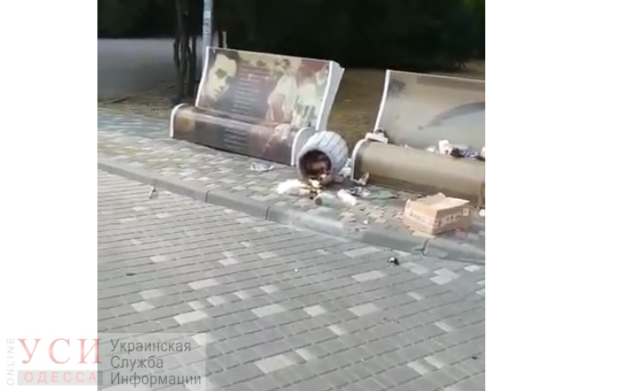 Вандалы разбили урны в парке Шевченко: мусор – по всей центральной аллее (видео) «фото»