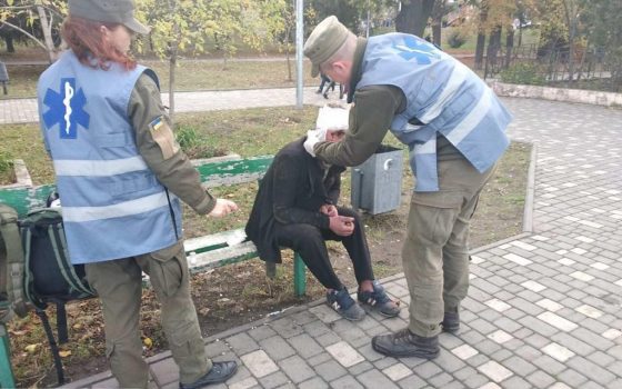 Во время матча на стадионе “Черноморец” на одессита напали неизвестные (фото) «фото»