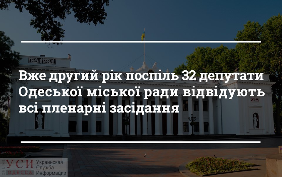 Общественники подсчитали, как депутаты Одесского горсовета прогуливают сессии «фото»