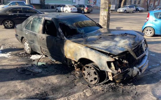 У одесского активиста Ганула сгорел автомобиль (фото) «фото»