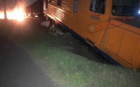 В Одессе поезд сошел с рельсов (фото) «фото»