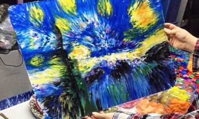 Одесская художница создала копию картины Ван Гога из переработанного пластика (фото) «фото»