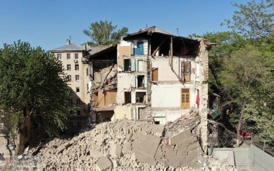 Обрушение жилого дома на Торговой: повреждены 8 квартир, людей под завалами нет (аэросъемка) ОБНОВЛЯЕТСЯ «фото»