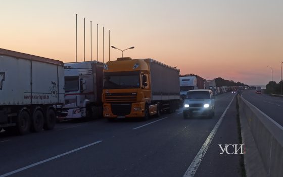 У весового комплекса под Одессой собралась многокилометровая пробка из фур (фото, видео) «фото»