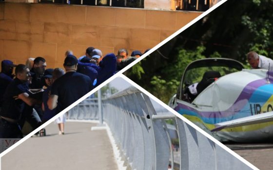 Ночной штурм застройщиков набережной, падение самолета и открытие велоэстакады – итоги недели в фото «фото»