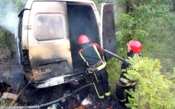 На трассе Одесса-Рени загорелась “Газель” «фото»