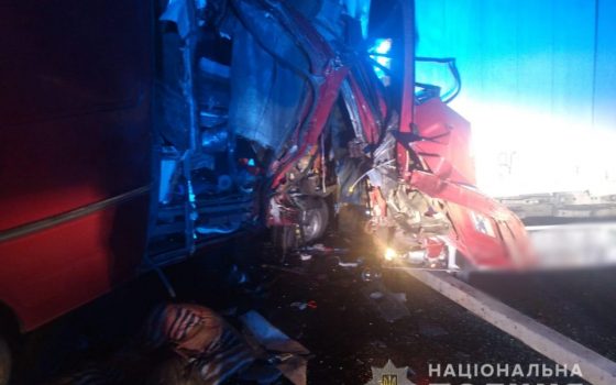 В столкновении микроавтобуса и фуры на Киевской трассе ранены трое, включая 5-летнюю девочку (фото) «фото»