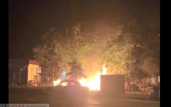 На поселке Котовского горел рынок (видео) «фото»