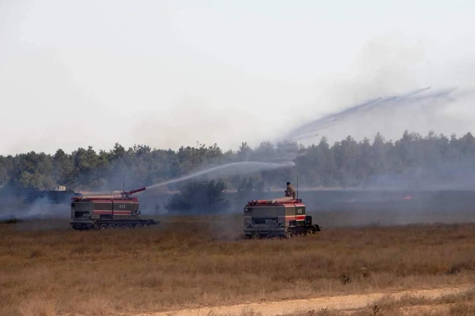 Во время стрельб на военном полигоне загорелся сухостой «фото»