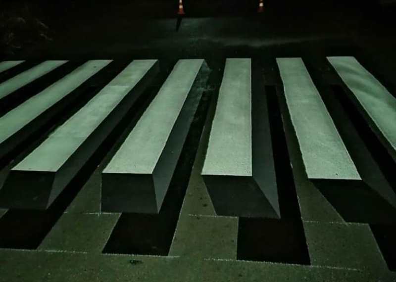 На Ленпоселке сделали 3D пешеходный переход «фото»