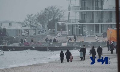 Ланжерон в белом плену: субботняя фотопрогулка на пляже «фото»