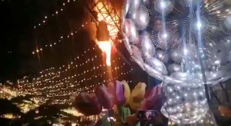 “Елочка, гори!”: в Киеве случился пожар с главной елкой Украины (видео) «фото»