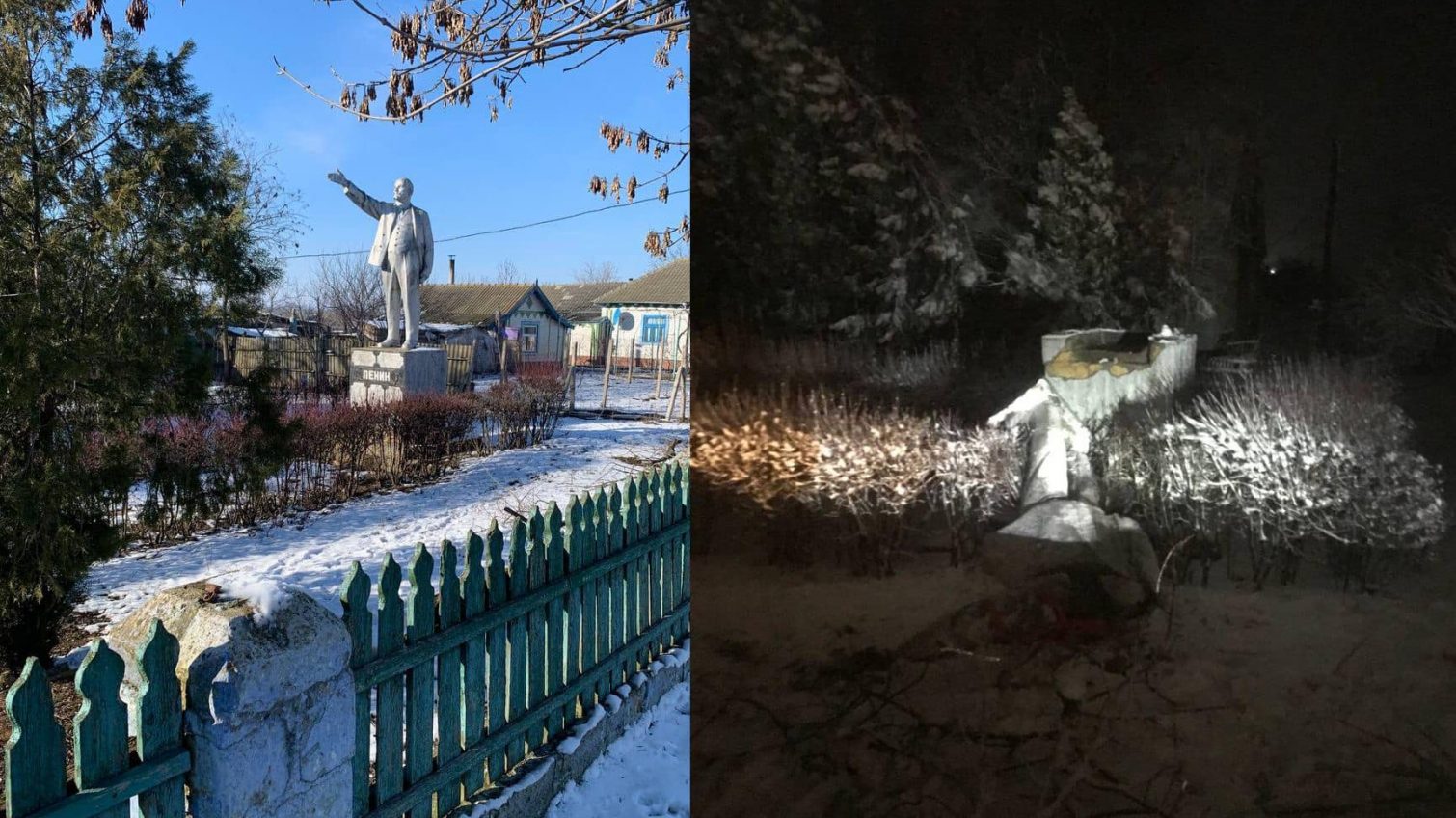В Одесской области снесли еще один памятник Ленину (фото) «фото»