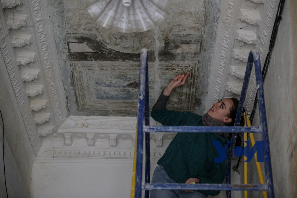 В Одессе восстанавливают вековую потолочную роспись (фото) «фото»