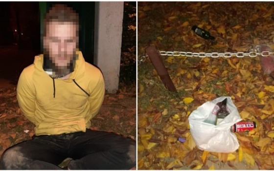 Бездомный кинул «коктейль Молотова» во двор замглавы Офиса президента «фото»