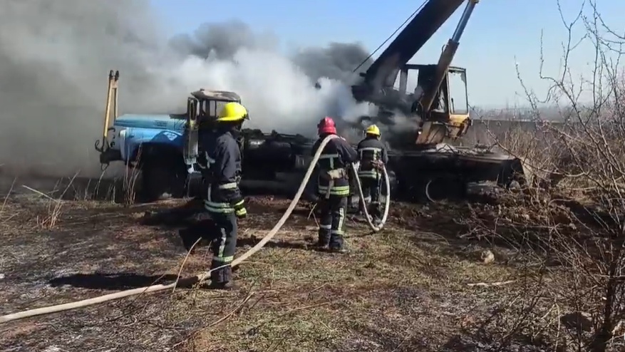 На трассе Рени – Джурджулешты сгорел автокран (видео) «фото»