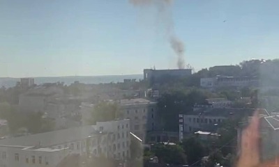 На дах будівлі штабу чорноморського флоту в Севастополі впав безпілотник «фото»